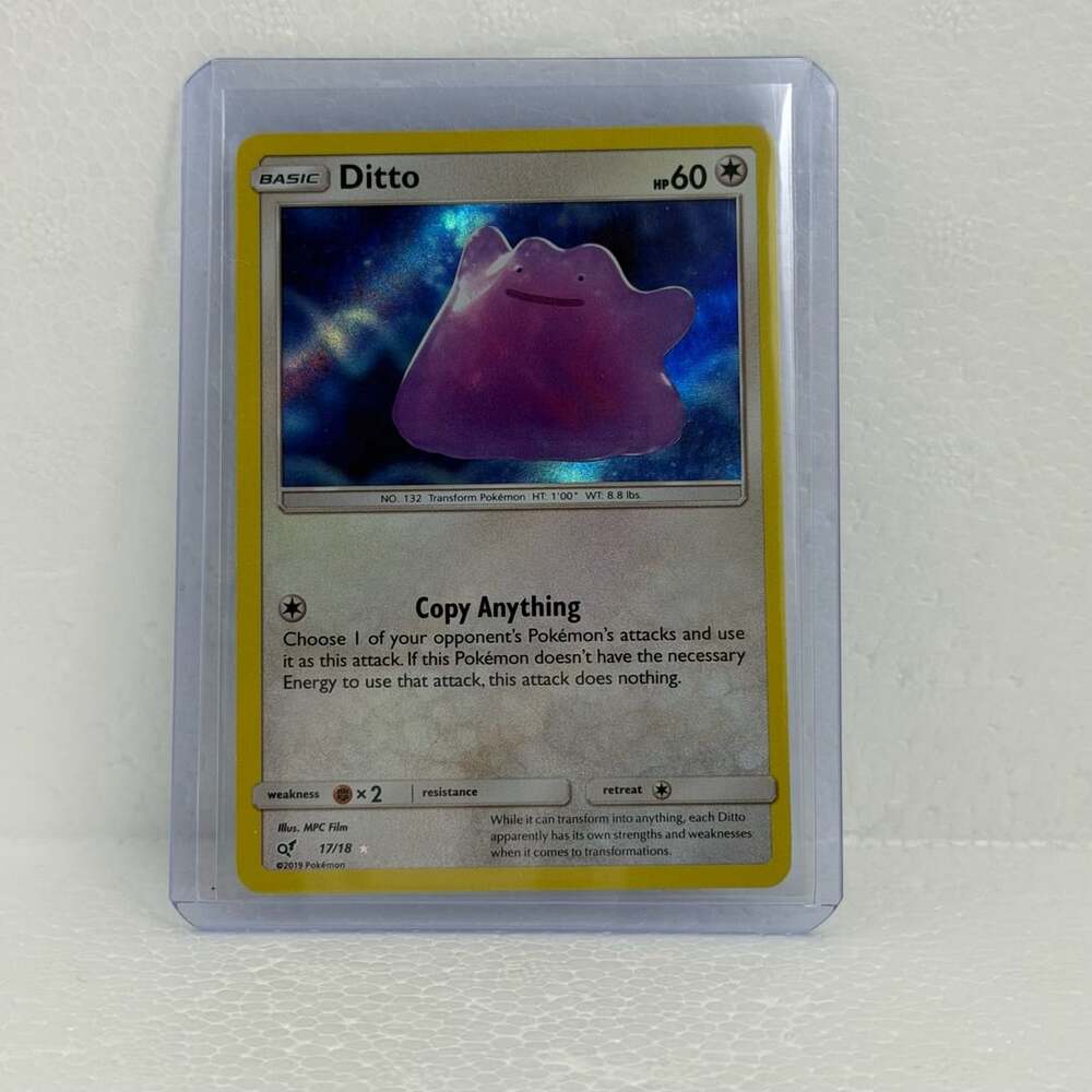 Ditto 17/18 Holo Rare Detective Pikachu Pokémon Card